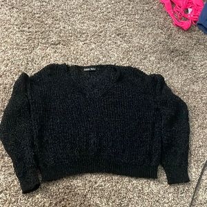 Black cropped sweater